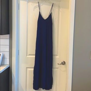 Long blue summer dress